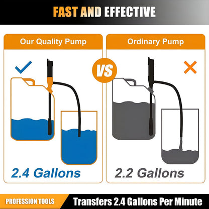 Electric Siphon Pump 2-Pack – Battery Operated Fuel Transfer Pump 2.6 GPM for Gas Diesel Oil, 35" Hose, Portable Hand Fuel Pump Multi-Use