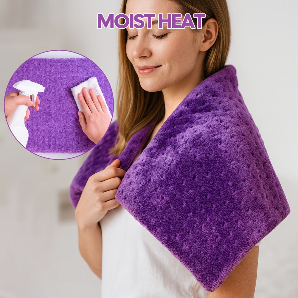 Heating Pad for Back & Neck Pain, Ultra Flannel, Fast Heating, Dry & Moist Heat, Auto Shut-Off