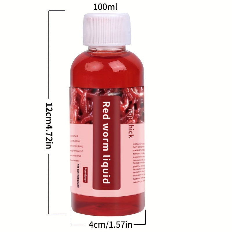 Liquid Fish Bait Red Worm Attractant – Powerful Fishing Bait Enhancer for Trout, Carp, Bass, Cod | 100ml Concentrated Fish Attractant Scent