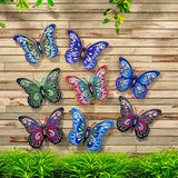 8 colorful butterflies