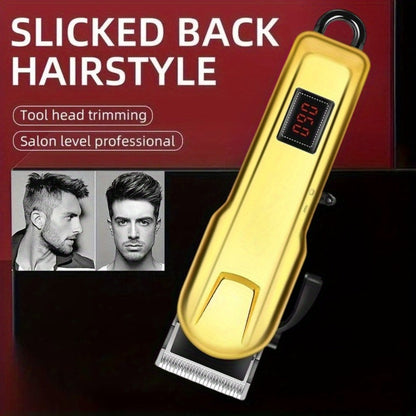 Hair Clipper Cordless USB-Rechargeable Set with Adjustable Blade, Four Guide Combs and Three Style Options