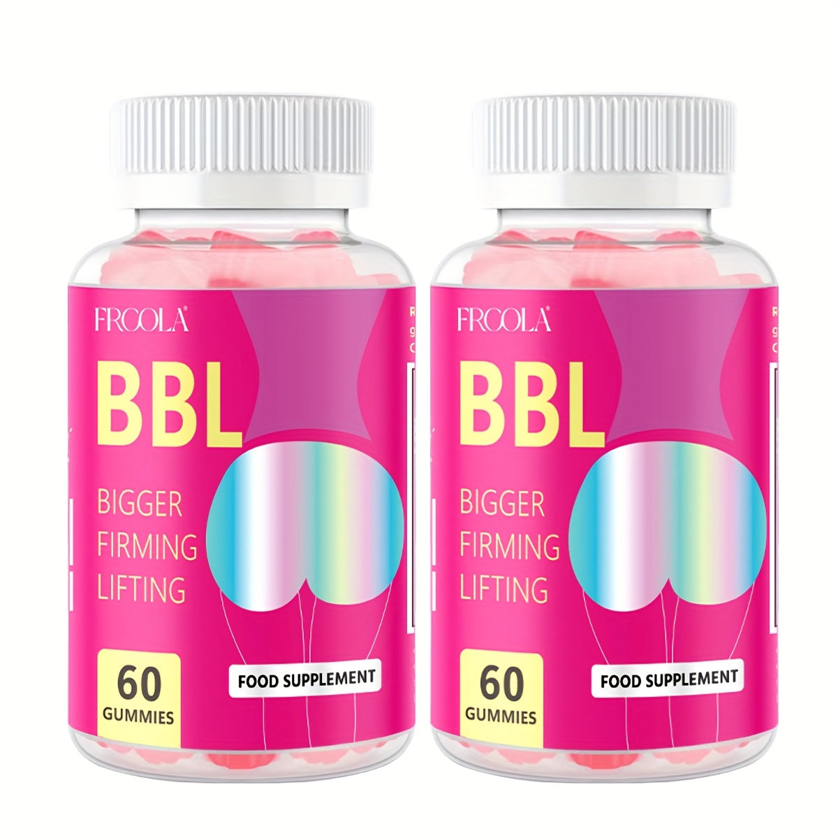 Women's BBL & BBG Herbal Gummies, Bum & Chest Enhancement Support Supplement for Women, Strawberry Flavor