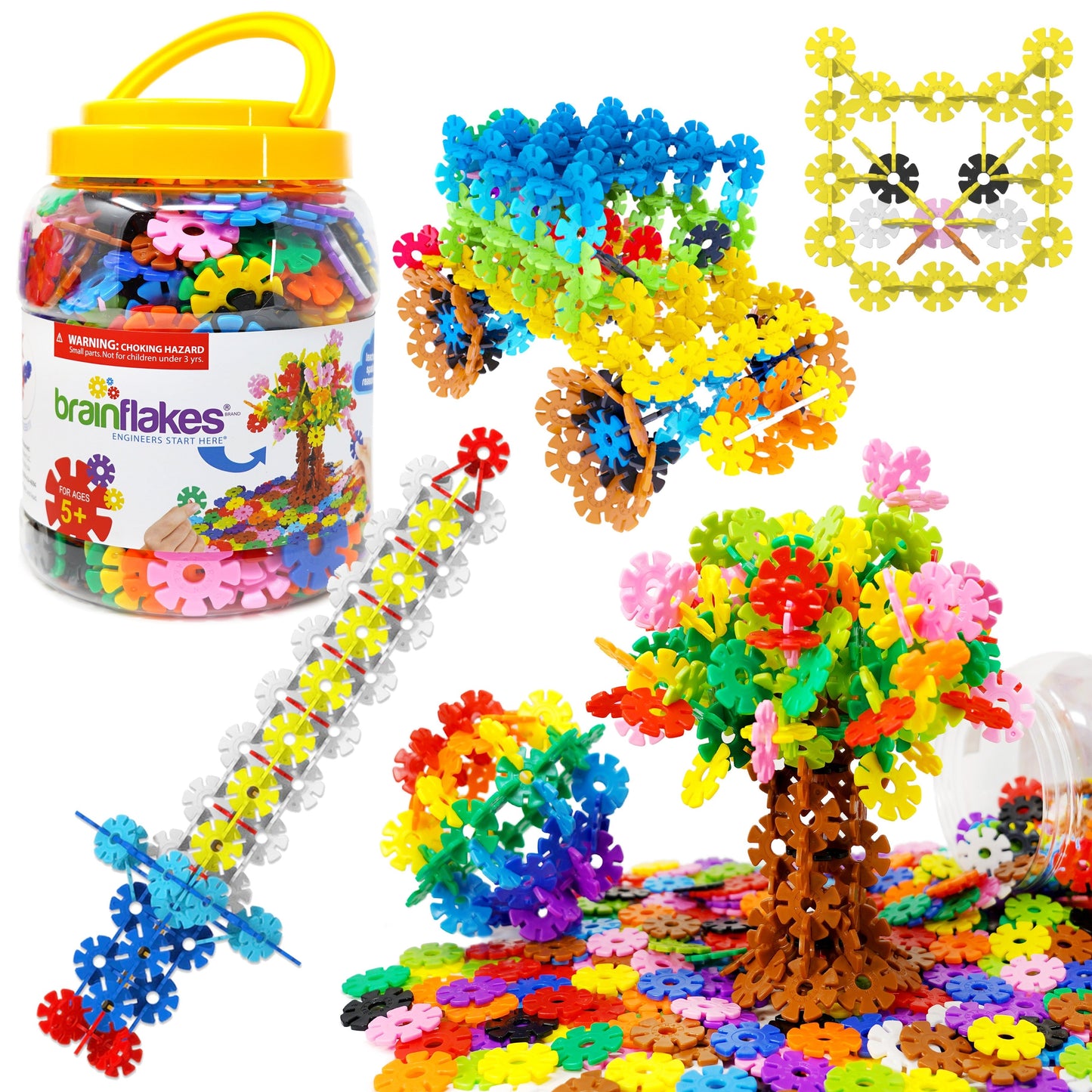 Brain Flakes Interlocking Disc Building Set 500 Pcs with the Listed Color, Size or Set Options for Everyday Use