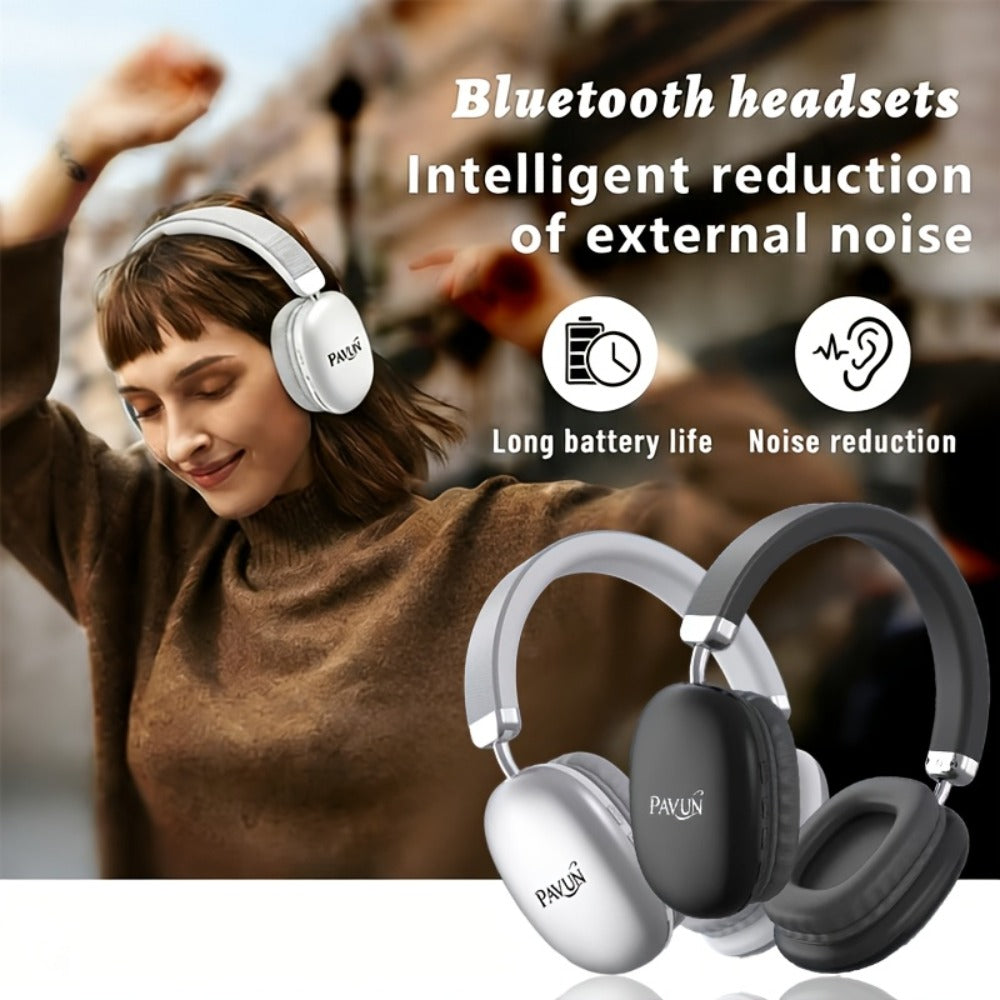 WH35MAX Noise Cancelling Wireless Headset HiFi Deep Bass Built-in HD Mic Comfortable for Bedside Audio, Alarms and Room Entertainment