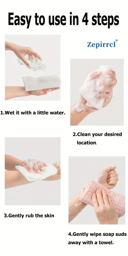 Disposable Bath Wipes No Rinse Body Wipes 11.81x11.81 Inch Large Shower Wipes for Travel for Entryways, Bedrooms and Living Spaces