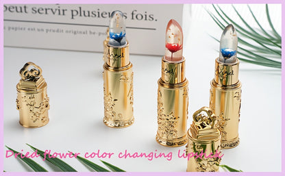 Color Changing Lip Gloss Set 3 Pcs, Temperature Magic Pink Tint Crystal Jelly Balm & Lipstick, Plant Squalane Lip Makeup
