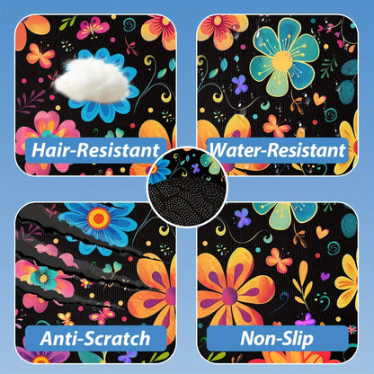 Car Cargo Mat Anti-Slip with Floral Pattern – Universal Trunk Liner Pad for Pets & Dogs, High Temperature Resistant