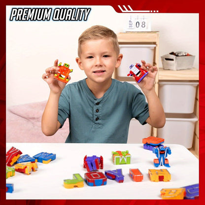 Alphabet Robot Toys for Kids Alphabots ABC Learning Letter Transform Robots, STEM Educational Toy for Boys & Girls Ages 3-8