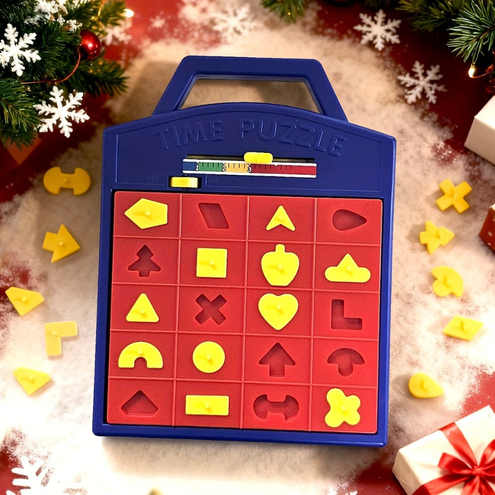 Shape Puzzle Pop-Up Board Game for Kids, Interactive Timer Matching Game with 3 Difficulty Levels