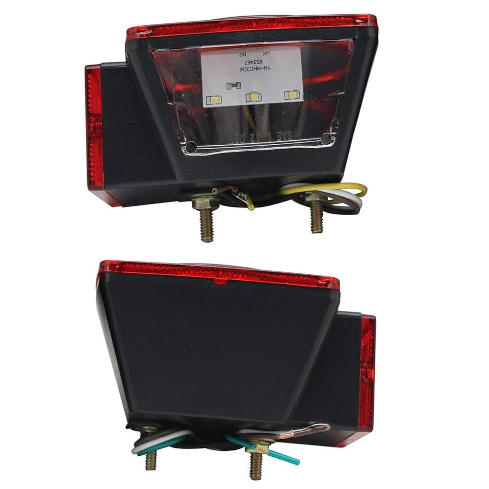12V LED Trailer Tail Lights Kit – Stop, Turn Signal, Brake & License Plate Light for Trailers Under 80" – Boat, RV, Camper, Truck