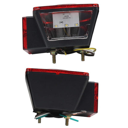 12V LED Trailer Tail Lights Kit – Stop, Turn Signal, Brake & License Plate Light for Trailers Under 80" – Boat, RV, Camper, Truck