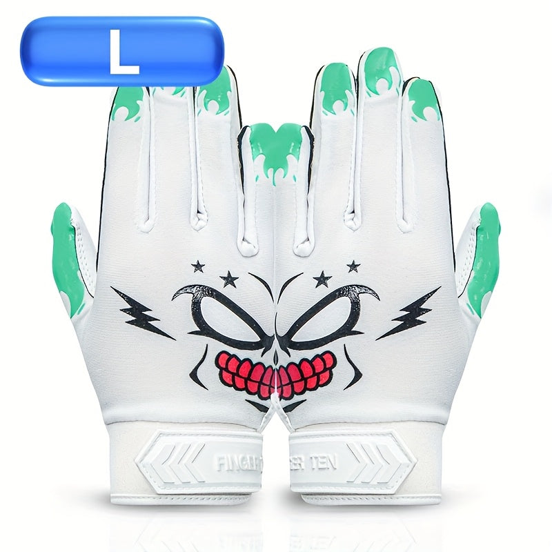 Sticky Grip Youth Football Receiver Gloves | Non-Slip Palm, Breathable Design for Boys & Girls – Hook-and-Loop Fit for Practice