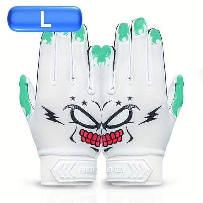 Sticky Grip Youth Football Receiver Gloves | Non-Slip Palm, Breathable Design for Boys & Girls – Hook-and-Loop Fit for Practice