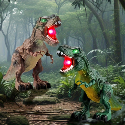 Interactive Dinosaur Toy Set 3 Pack with Walking, Roaring Sound & Lights, Electric T-Rex, Stegosaurus & Brachiosaurus