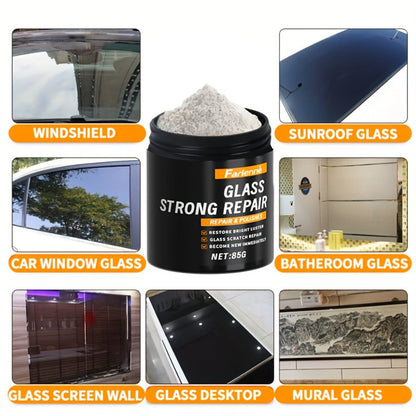 Glass Polishing Powder – Nano Windshield Scratch Repair & Clarity Restoration, Safe for All Glass Types, Car Windshield Detailing