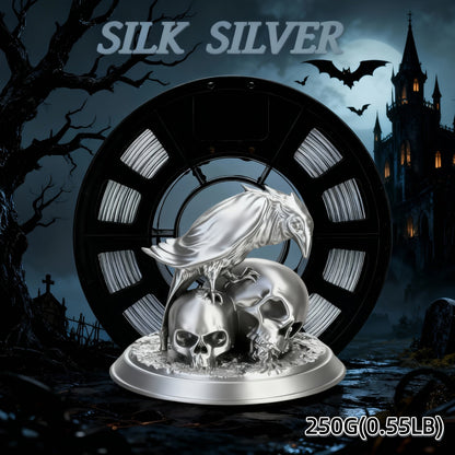 3D Printer Filament PLA 1.75mm 250g Spool with 12 Silk-Look, Transparent and Solid Color Options