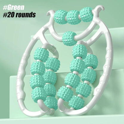 Leg Roller Massager 20-Wheel Manual Body Roller with Textured Bumps for Circulation – Portable Leg, Thigh