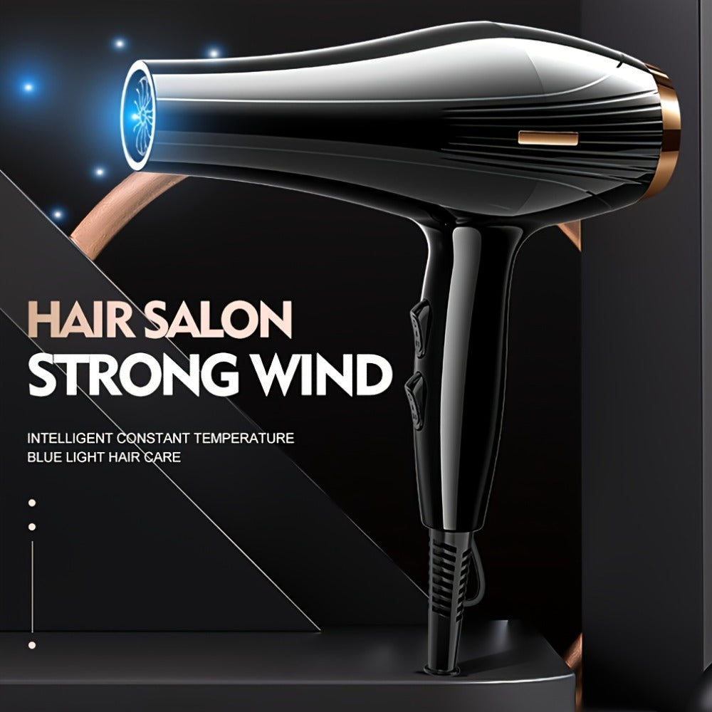 Handheld Hair Dryer with Six Color and Accessory-Package Selections, Rear Intake and Inline Plug Control