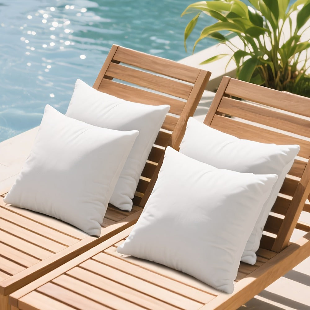 Outdoor Pillow Inserts 4/6 Pack, Soft or Waterproof Throw Pillow Forms for Sofa, Bed & Patio, 12x20-20x20 Inch