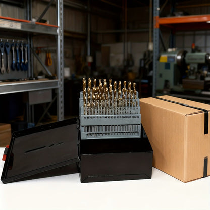 60pcs Cobalt Drill Bits Set Wire Gauge 1-60 Metal Index Box
