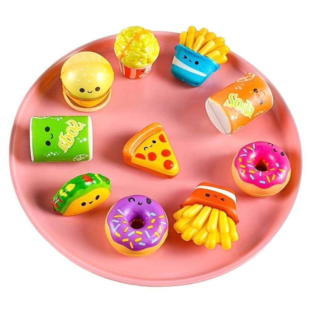 20-Piece Individually Wrapped Slow-Rise Foam Squishy Set with Fast-Food Shapes from 1.25 to 2.25 Inches