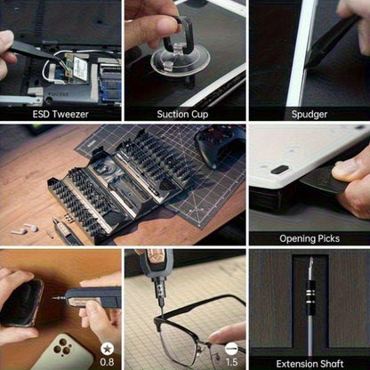 180-in-1 Precision Screwdriver Set, Magnetic Professional Kit for Laptop, Phone, Camera, Tablet, Game Console & Glasses