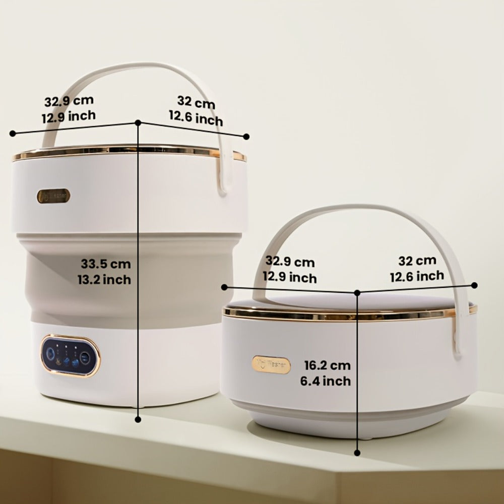 Portable Washing Machine Foldable Mini Washer Large for Underwear Socks Baby Clothes Apartment Dorm Travel Camping