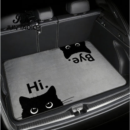 Car Trunk Mat Cargo Liner – Waterproof Non-Slip Trunk Floor Mat with Pattern Designs to Protect Vehicle Interior from Dirt