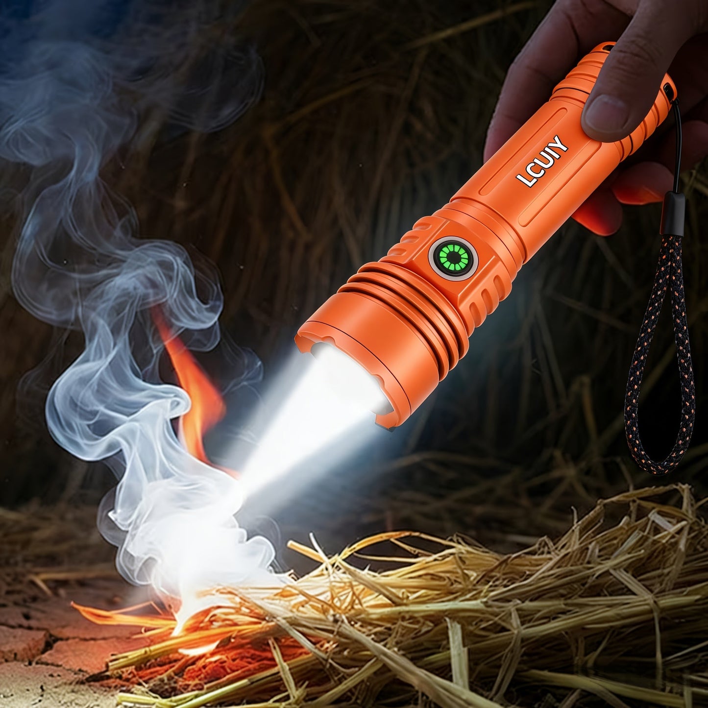 Flashlight 4500-Lumen Fresnel Lens Rechargeable Hand Torch with Six Modes in Two Model Options