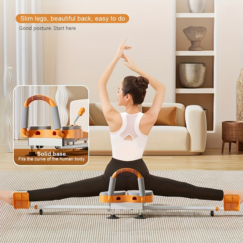 Leg Stretcher Splits Trainer 2-in-1 – 180° Adjustable, 7-Level Foot Support, Backrest & Plank Support, Foldable Ligament Stretcher for Yoga