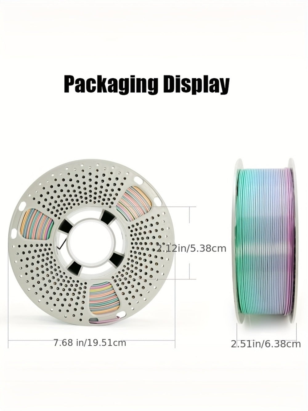 3D Printer Filament Gryddle Rainbow PLA 1.75mm 0.55lb Spool with Crystal, Jelly or Matte Color-Shift Finish