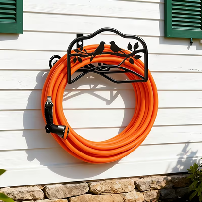 Wall-Mounted Water Pipe Bracket Decorative Bird Butterfly Garden Hose Holder 11x6in