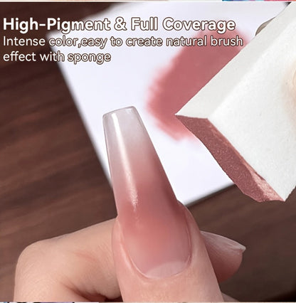 Gel Nail Polish 4-in-1 Nine-Color Palette for Ombre, Stamping, Painting and Powder Nail Art