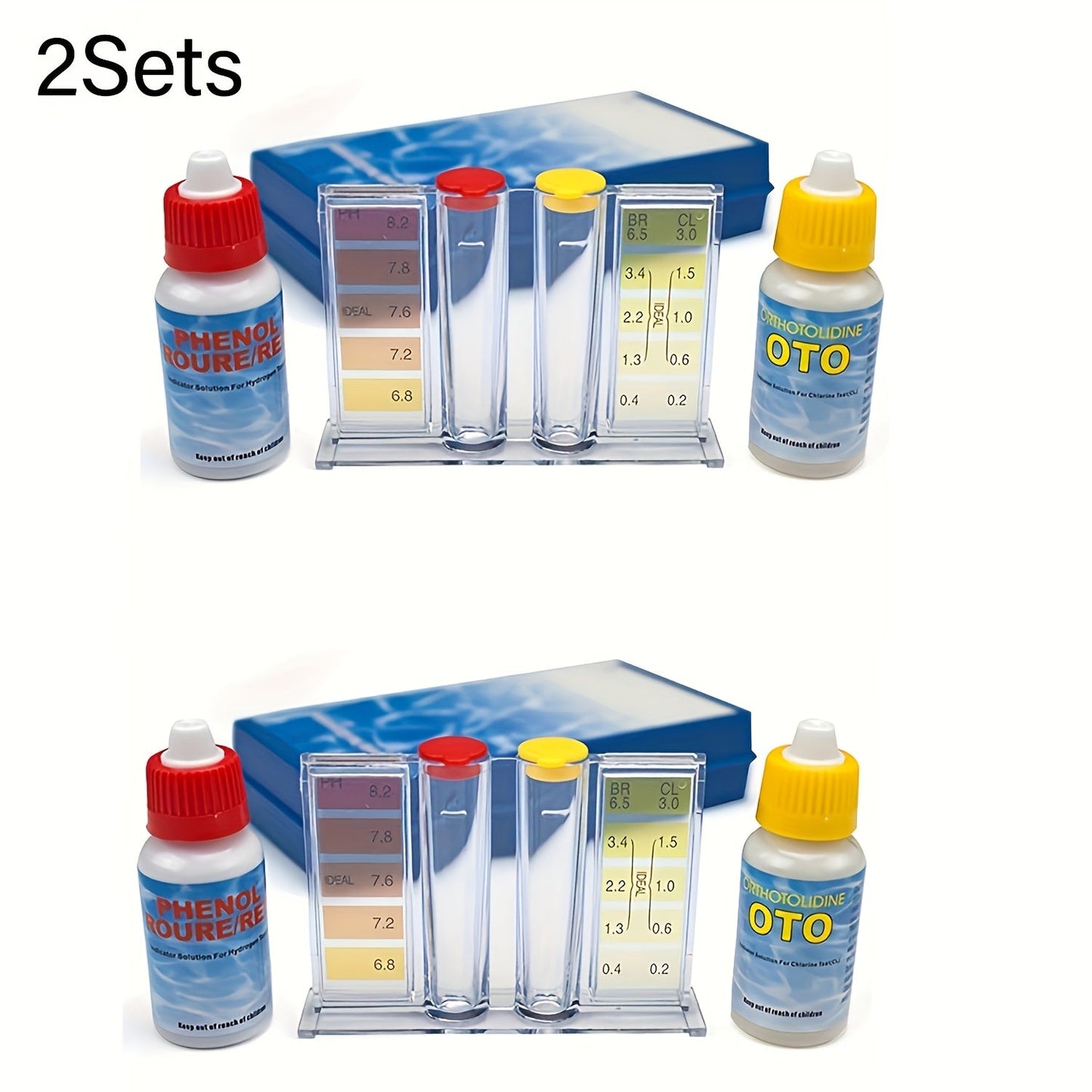 Pool Test Kit pH Reagent, Swimming Pool Spa Hot Tub Water Testing for Garden, Patio and Yard Use