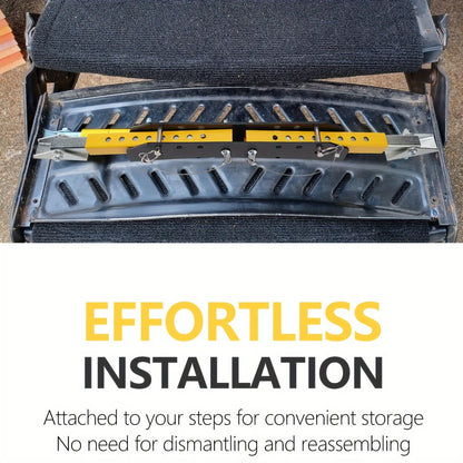 RV Step Stabilizer Kit – Adjustable Foldable Ladder Support for 5th Wheel, Travel Trailer & Motorhome, Eliminates Bounce