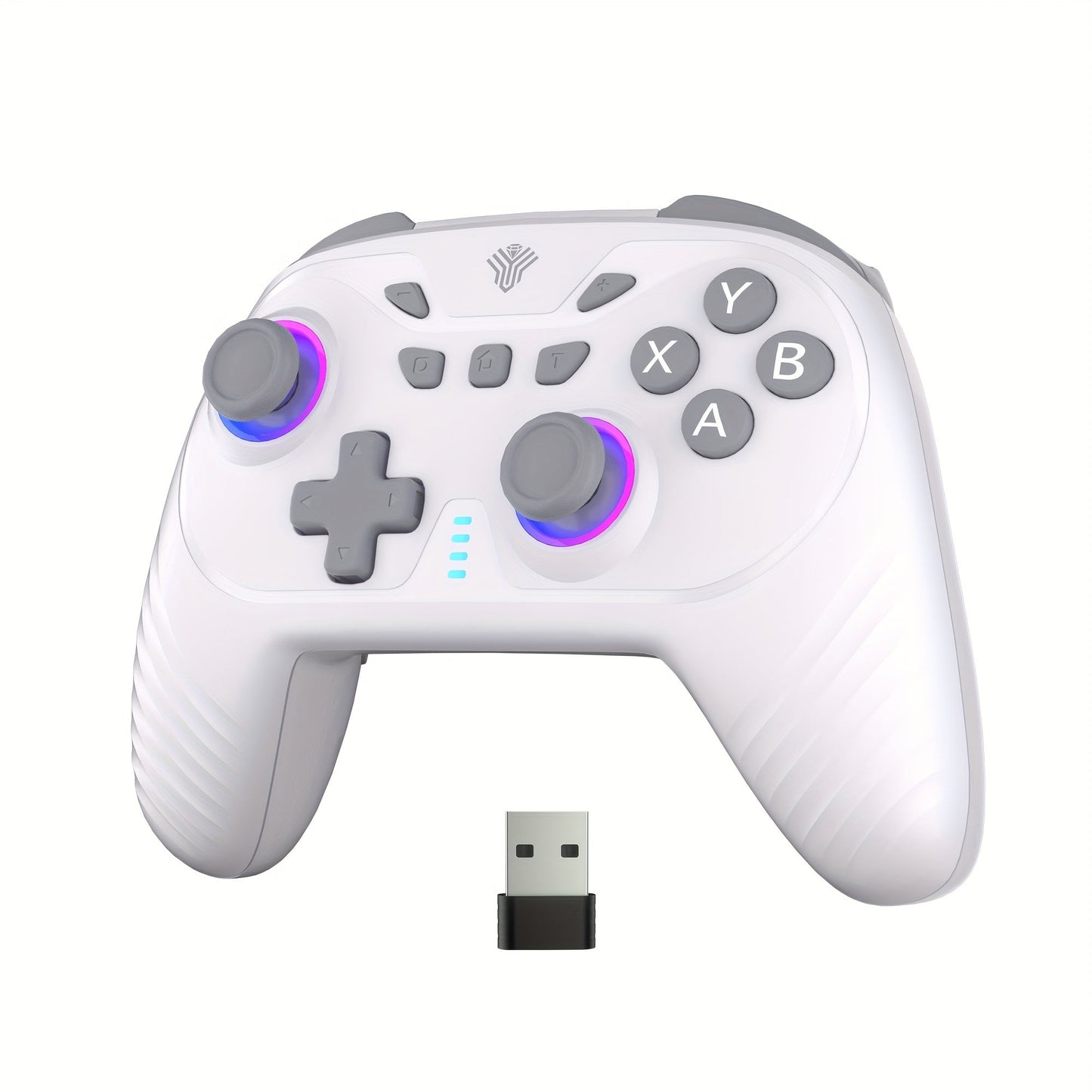 2.4G Wireless PC Game Controller in Five Colors with Hall-Effect Sticks, RGB Lighting and USB Receiver