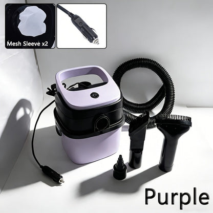 12V Bucket-Style Car Vacuum Cleaner with Suction and Blower Ports, 0.4L-Plus Source Capacity and Seven Colors