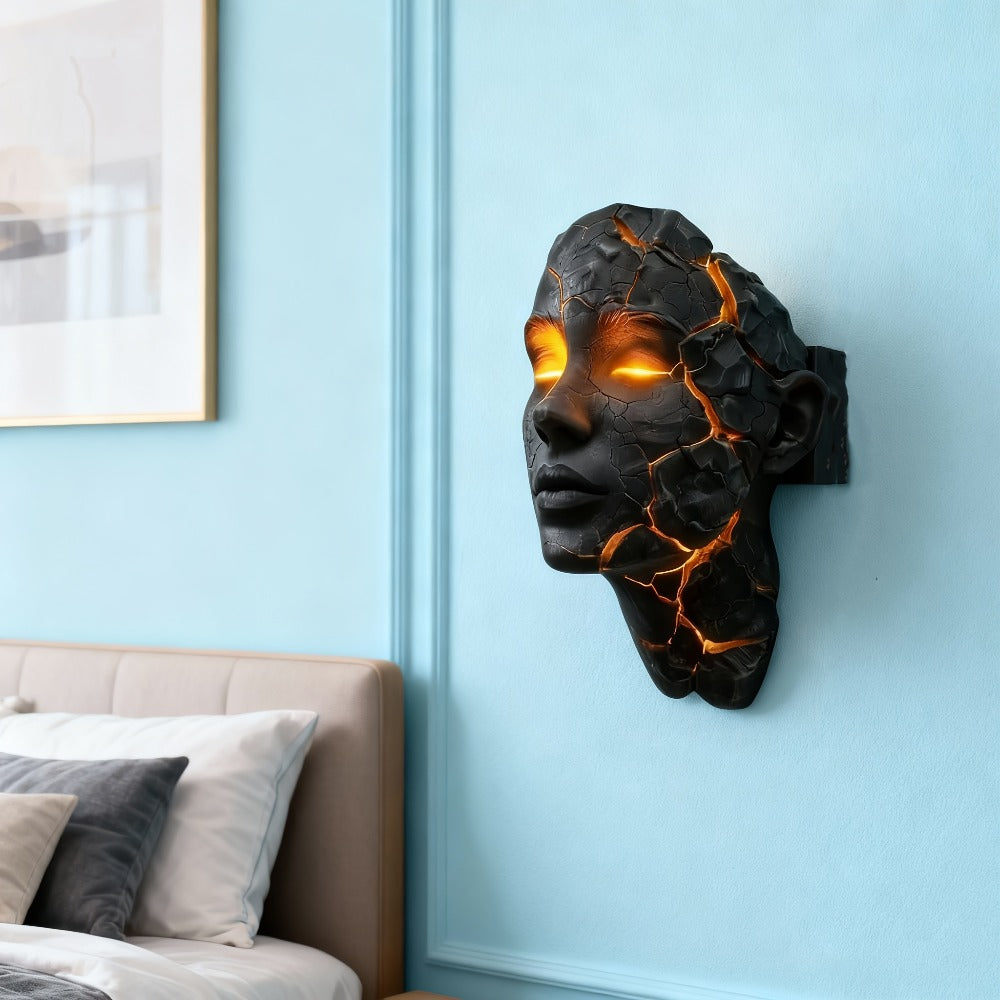 3D Shattered Soul Wall Lamp for Entryways, Bedrooms and Living Spaces, with the Listed Configuration
