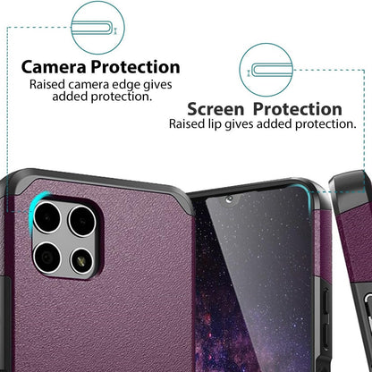 Phone Case Dual-Layer PC and TPU Cover for T-Mobile Revvl 7 5G in Red, Purple, Pink, Black, Gray or Blue