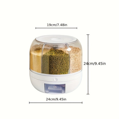 Candy Dispenser Storage Box Large, Sealed Smart Partition Container for Small Candies, Grain, Flour & Pet Food