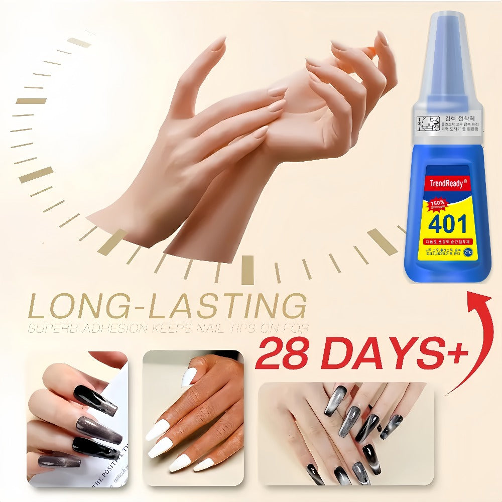 Nail Glue 2 Pack 25g Each Super Strong Waterproof Extra Hold – Fast Drying No Lamp Needed Long Lasting Press On Nail Adhesive for Fake Nails