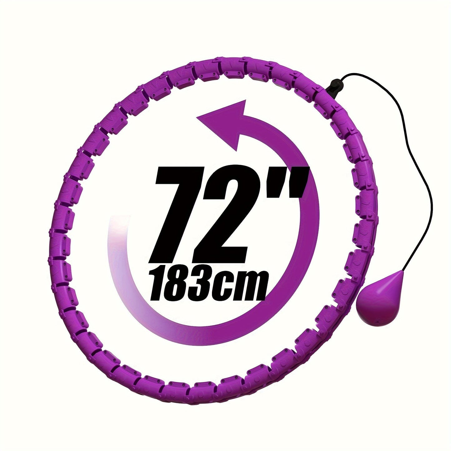 Weighted Hula Hoop for Adults – 36-Knot Gravity Fitness Circle, Adjustable Resistance, Detachable Design for Core Workouts