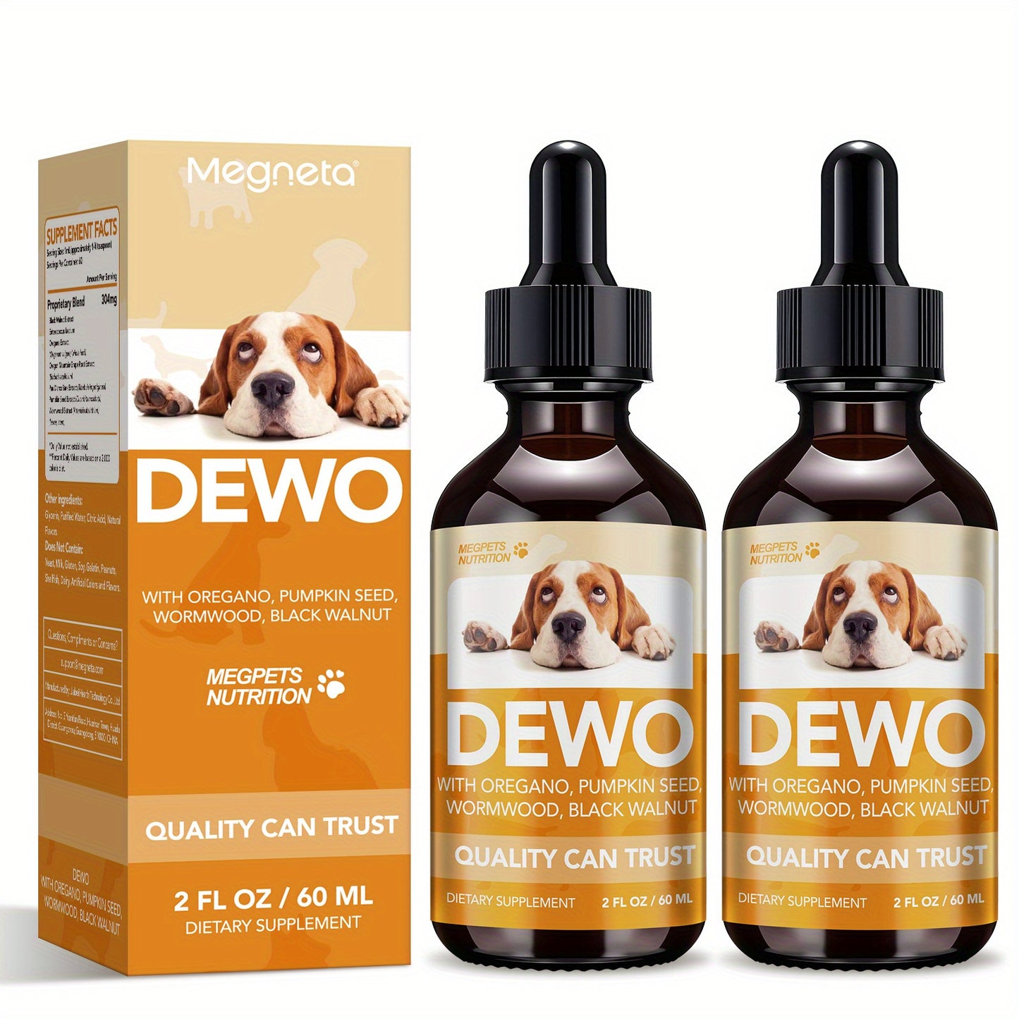 Pet Intestinal Cleanse Drops – Natural Herbal Supplement for Dogs & Cats with Wormwood & Black Walnut, Gut Health & Flora Balance Support