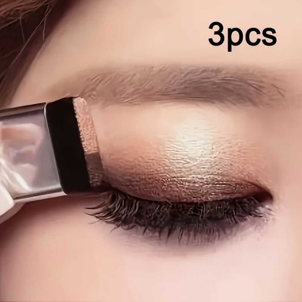 Duo Eyeshadow Palette Set 3 Pack, 2-Color Matte & Shimmer Blendable Eye Makeup with Applicator Brush