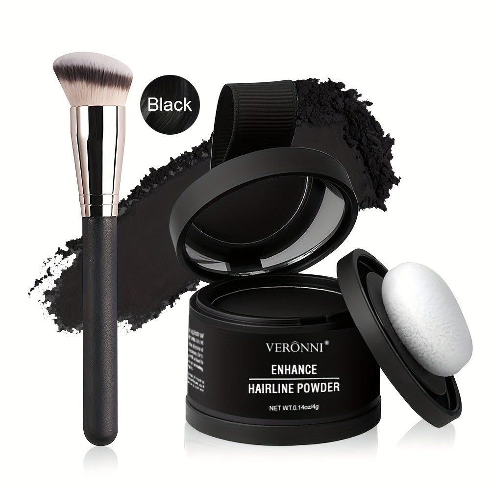 Hairline Shadow Powder Kit with Brush – Waterproof Hairline Concealer & Hair Root Touch Up Powder | Instant Fuller-Looking Hairline | 6