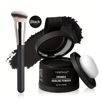 Hairline Shadow Powder Kit with Brush – Waterproof Hairline Concealer & Hair Root Touch Up Powder | Instant Fuller-Looking Hairline | 6