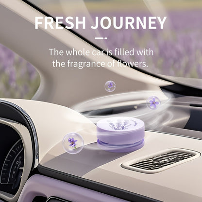 Car Air Freshener 2-Pack Solid Fragrance Jars in Cherry, Lavender, Lime, Rose or Sweet Orange
