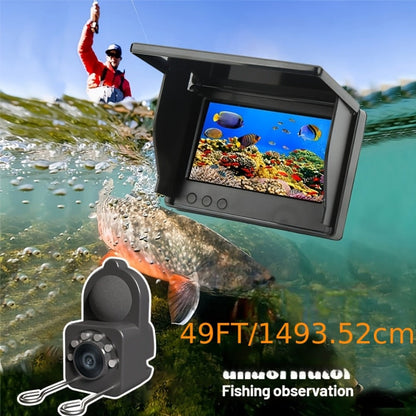 Underwater Fishing Camera 4.3-Inch HD Display with Night Vision & Triple Light Shielding, Portable Fish Finder with Bait Monitor