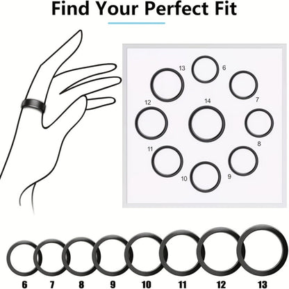 Smart Ring Health Fitness Tracker - Sleep Monitor Heart Rate Temperature Blood Pressure Pedometer Calorie Menstrual Cycle Tracker