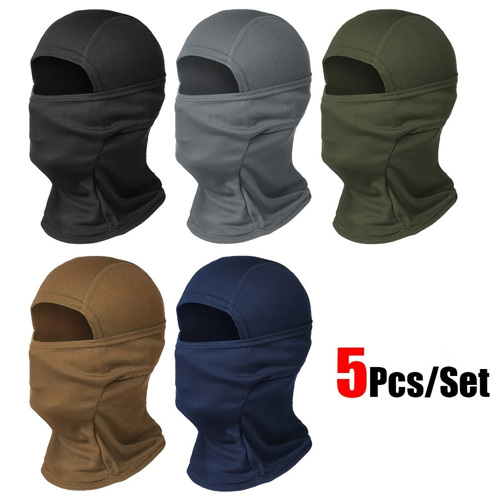 5-Pack Neck Gaiter Face Mask for Men & Women – UV Protection Balaclava Headscarf for Running, Hiking, Fishing, Cycling